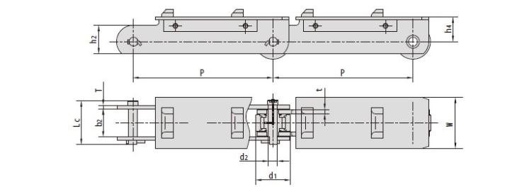 Conveyor Chains For Steel Mill P600F1 P625