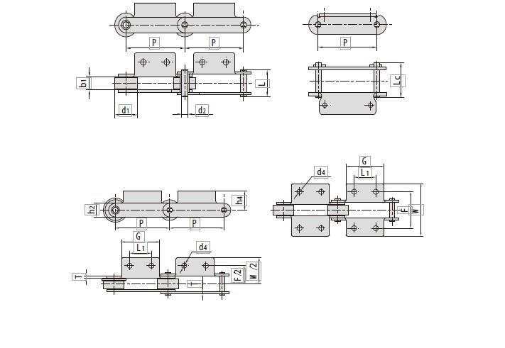 Conveyor Chains With Attachments FV40A2.02-P-40 FV63A2F4-S-100 FV90A2F1-P-85 FV90A2F1-P-100 FV112F1A1-P-100 FV112F1A1-P-80 FV112F14A2-P-125 FV180F21A2-P-160 FV250K2F8-P-250