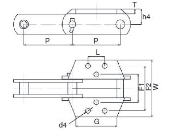 Engineered Steel Bush Chains Attachments K35