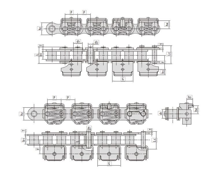 Grip Chains 08BSSF32 10B-GC