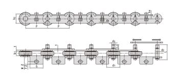 Bottle Washer Conveyor Chains P150F145A1 P192F2A1