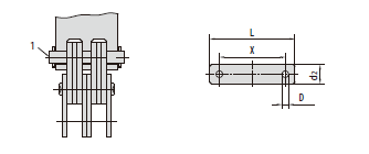 Clevises Pin (LL Series Chain ) Connecting Pin LL0822 LL0844 LL0866 LL1022 LL1044 LL1066 LL1222 LL1244 LL1266 LL1622 LL1644 LL1666 LL2022 LL2044 LL2066 LL2422 LL2444 LL2466 LL2822 LL2844 LL2866 LL3222 LL3244 LL3266 LL4022 LL4044 LL4066 LL4822 LL4844 LL4866