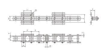 Conveyor Chains For Elevator P75F18 P75F22 P75F24 P75F41-G4 P75F48-G4 P75F59-G4 M224F36-S-75 P76.2F31 P76.2F51-G4 P76.2F55-G4 P76.2F81-G4 P100F97 P100F127-G4 P100F371-G4 P125F41 P125F47-G4 P150F97-G4