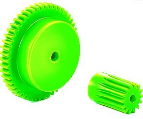Injection Molded Spur Gears - Moulded Plastic (nylon)