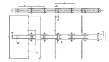 Scraper Conveyor Chains PR100F8 PR100F5 PR100F3 PR100F9 PR100F6 PR100F4