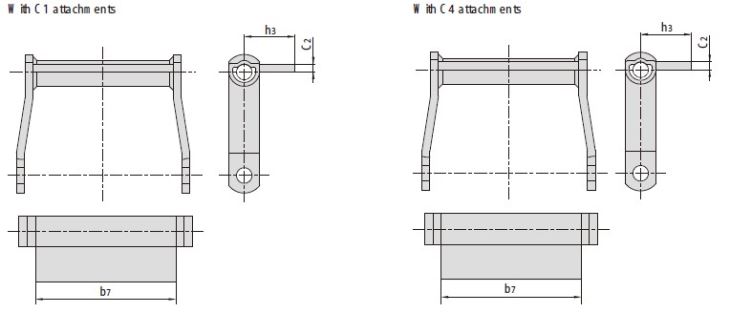 Welded-steel-type Drag Chains With Attachments WD102 WD110 WD112 WD116 WD104 WD480